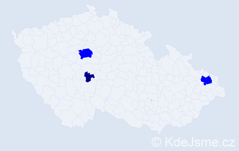 Příjmení: 'Badri', počet výskytů 4 v celé ČR