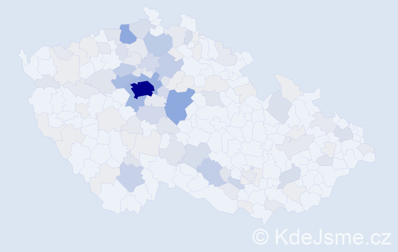Příjmení: 'Hrabánek', počet výskytů 389 v celé ČR