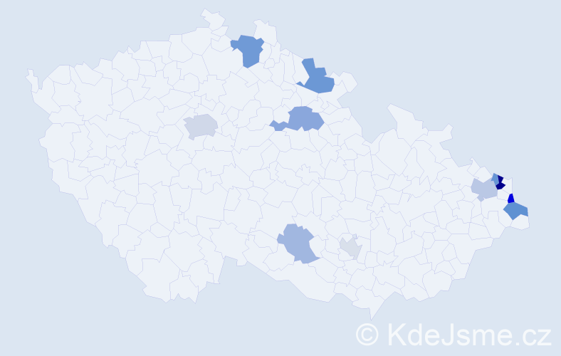 Příjmení: 'Banszelová', počet výskytů 24 v celé ČR