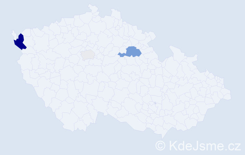 Příjmení: 'Frťalová', počet výskytů 9 v celé ČR
