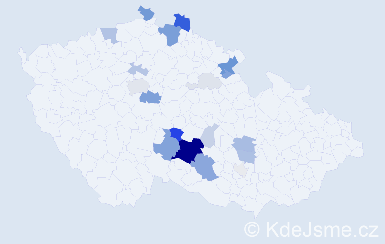 Příjmení: 'Eiglová', počet výskytů 76 v celé ČR