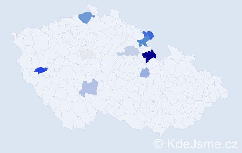 Příjmení: 'Kops', počet výskytů 31 v celé ČR