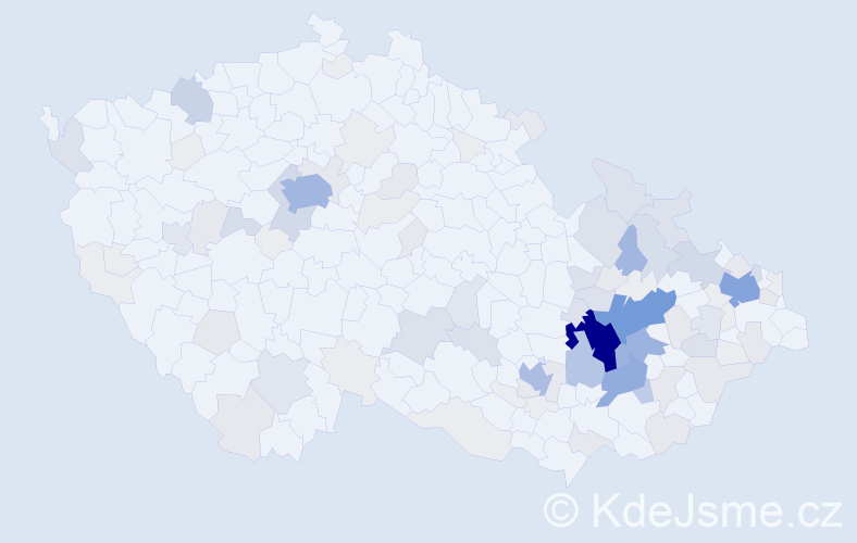 Příjmení: 'Přecechtěl', počet výskytů 398 v celé ČR
