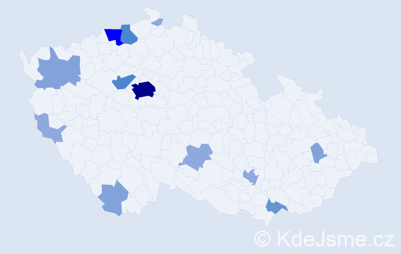 Příjmení: 'Mühlbauer', počet výskytů 39 v celé ČR