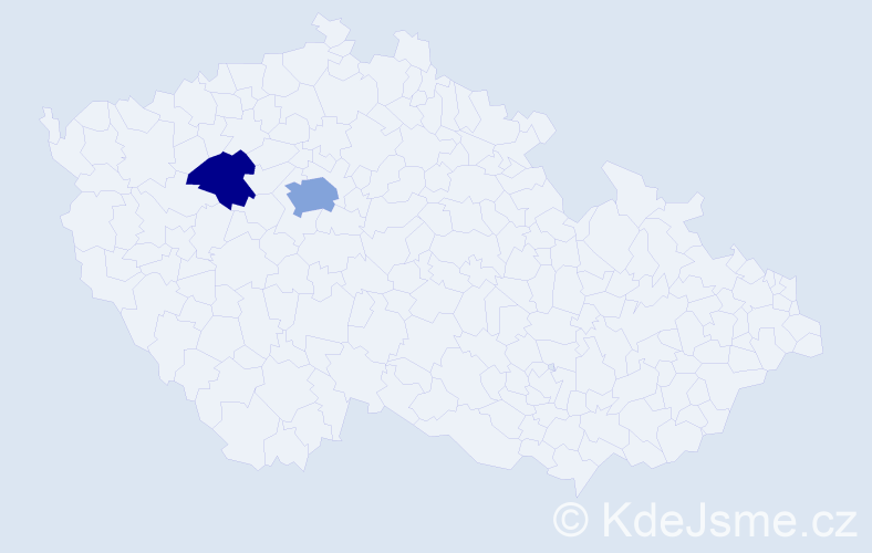 Příjmení: 'Bazhenov', počet výskytů 4 v celé ČR