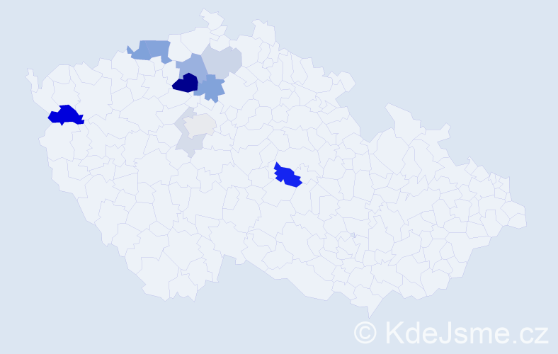 Příjmení: 'Kohutka', počet výskytů 27 v celé ČR