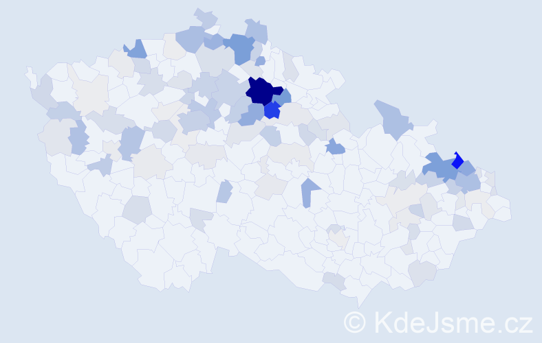 Příjmení: 'Šoltysová', počet výskytů 350 v celé ČR