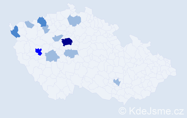 Příjmení: '"Bui Dinh"', počet výskytů 18 v celé ČR