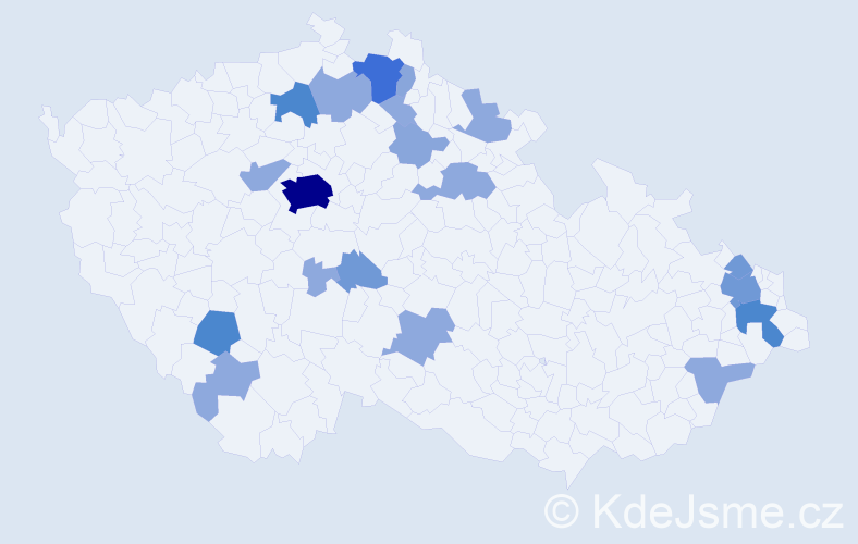 Příjmení: 'Kosáková', počet výskytů 48 v celé ČR