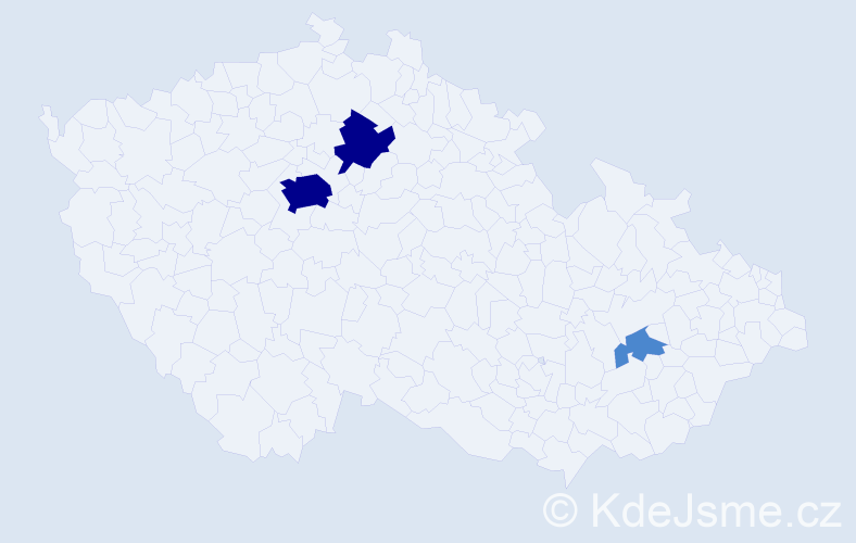 Příjmení: 'Fillnerová', počet výskytů 7 v celé ČR