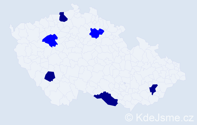 Příjmení: 'Burdel', počet výskytů 11 v celé ČR