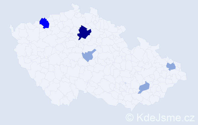 Příjmení: 'Rejtrová', počet výskytů 13 v celé ČR