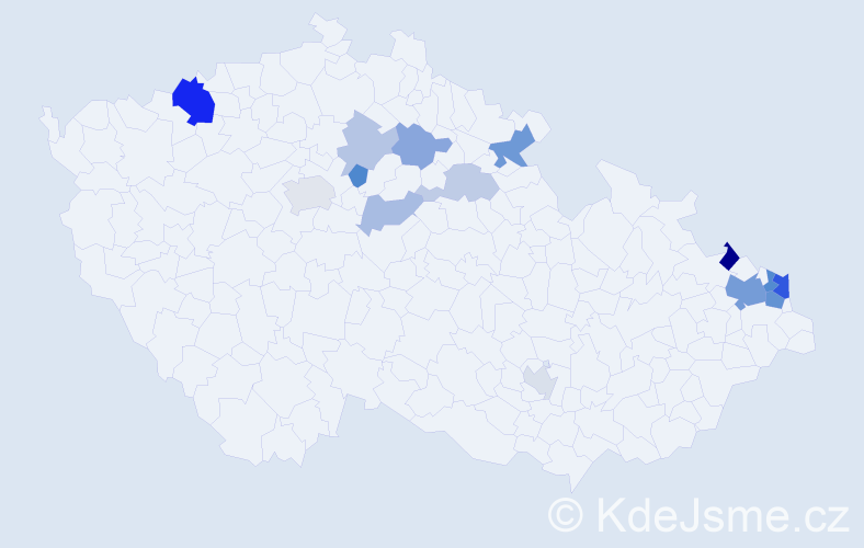 Příjmení: 'Wojtowicz', počet výskytů 32 v celé ČR