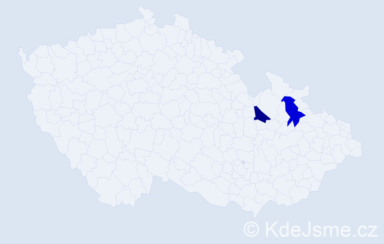 Příjmení: 'Rojdovská', počet výskytů 2 v celé ČR