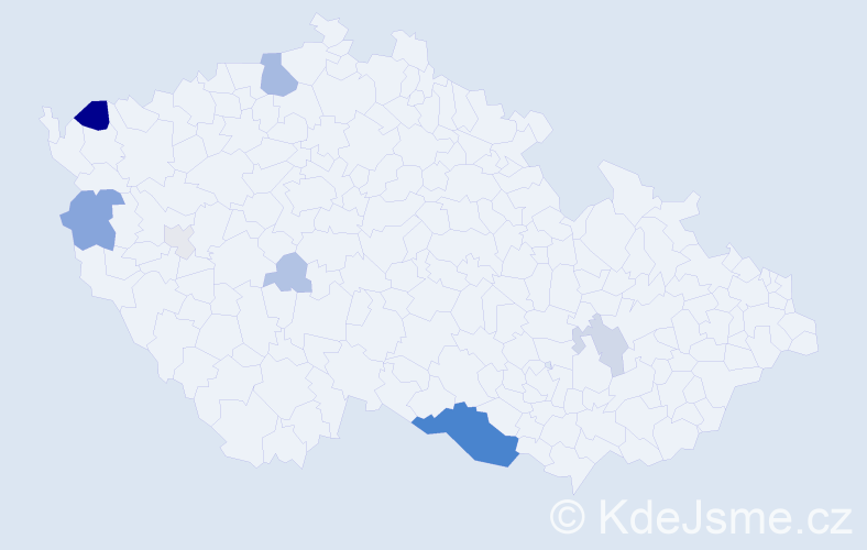 Příjmení: 'Habrdle', počet výskytů 31 v celé ČR