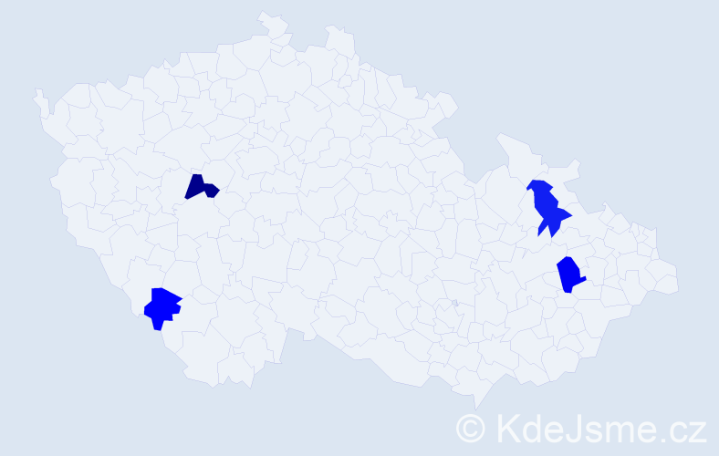 Příjmení: 'Kubiak', počet výskytů 7 v celé ČR