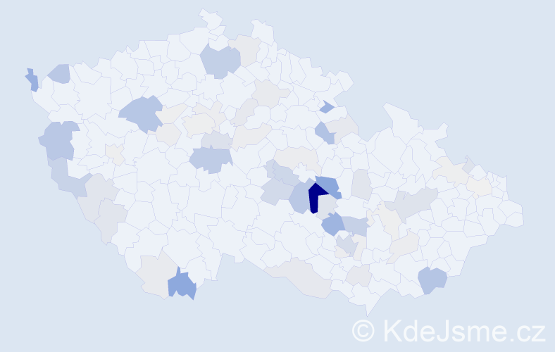 Příjmení: 'Librová', počet výskytů 169 v celé ČR