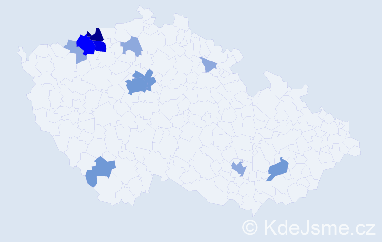 Příjmení: 'Kundert', počet výskytů 27 v celé ČR