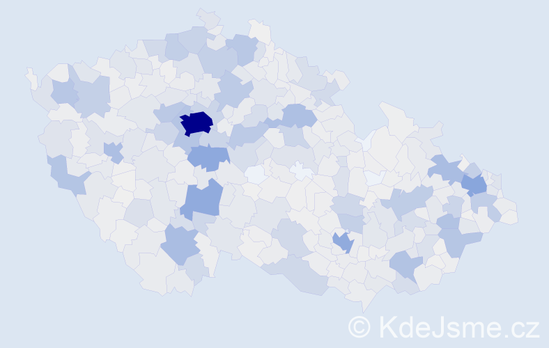 Příjmení: 'Hruška', počet výskytů 5277 v celé ČR