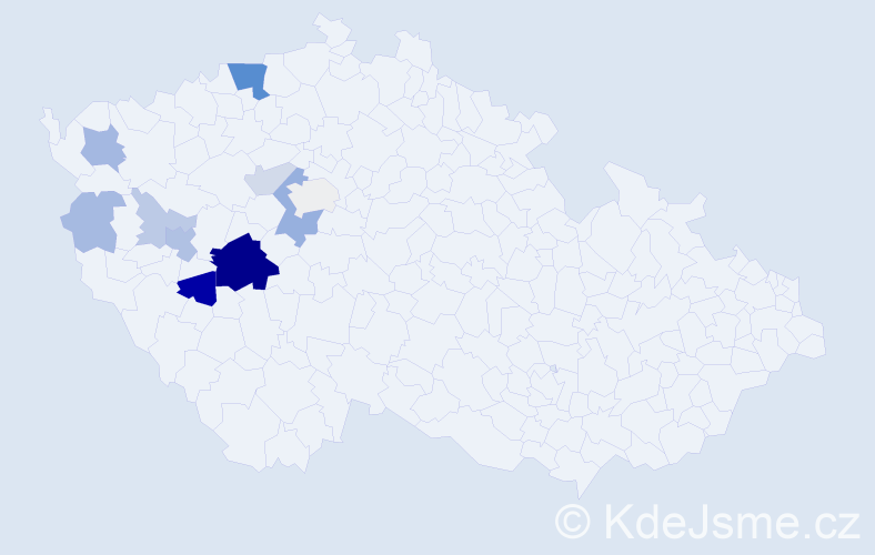 Příjmení: 'Turč', počet výskytů 33 v celé ČR