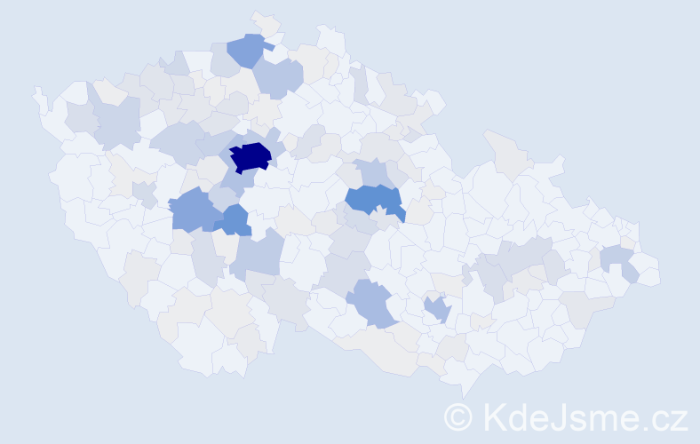 Příjmení: 'Spilka', počet výskytů 623 v celé ČR