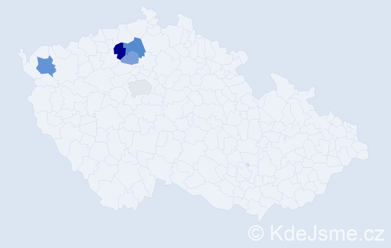 Příjmení: 'Gerstendörfer', počet výskytů 12 v celé ČR