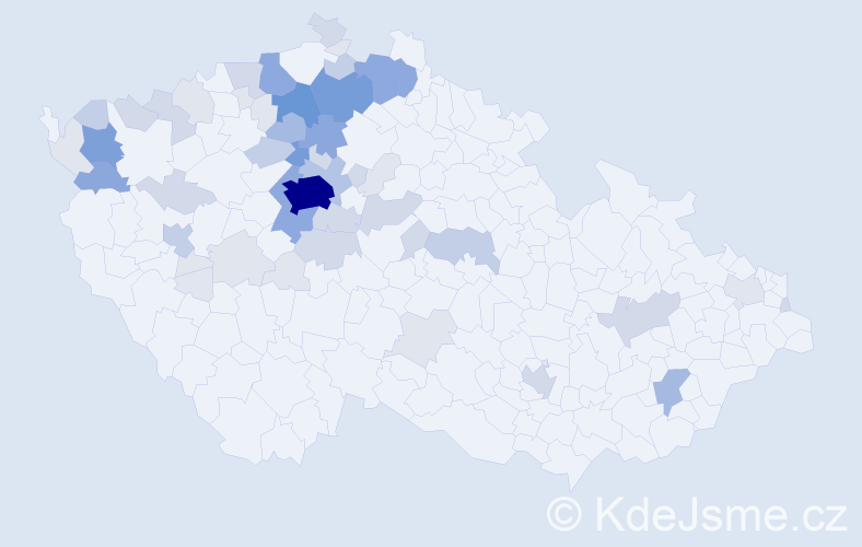 Příjmení: 'Titěrová', počet výskytů 181 v celé ČR