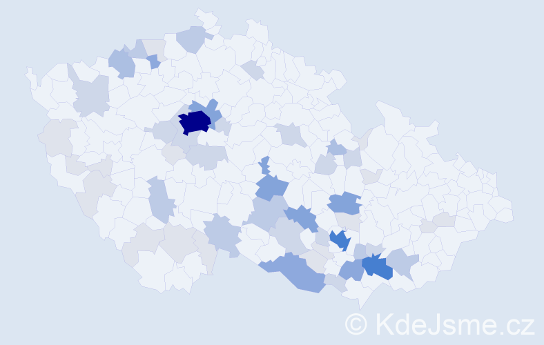 Příjmení: 'Rauš', počet výskytů 174 v celé ČR