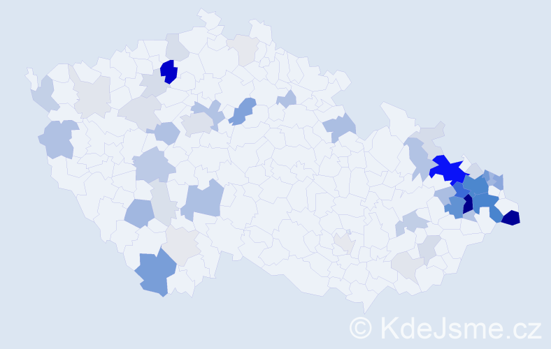 Příjmení: 'Friedel', počet výskytů 214 v celé ČR