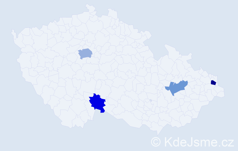 Příjmení: 'Riebová', počet výskytů 7 v celé ČR