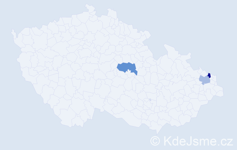 Příjmení: 'Trzeciaková', počet výskytů 3 v celé ČR