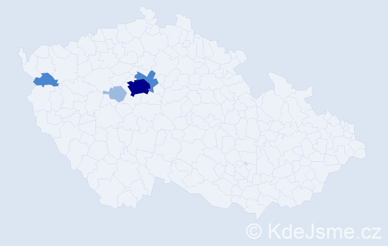 Příjmení: 'Kločurková', počet výskytů 9 v celé ČR