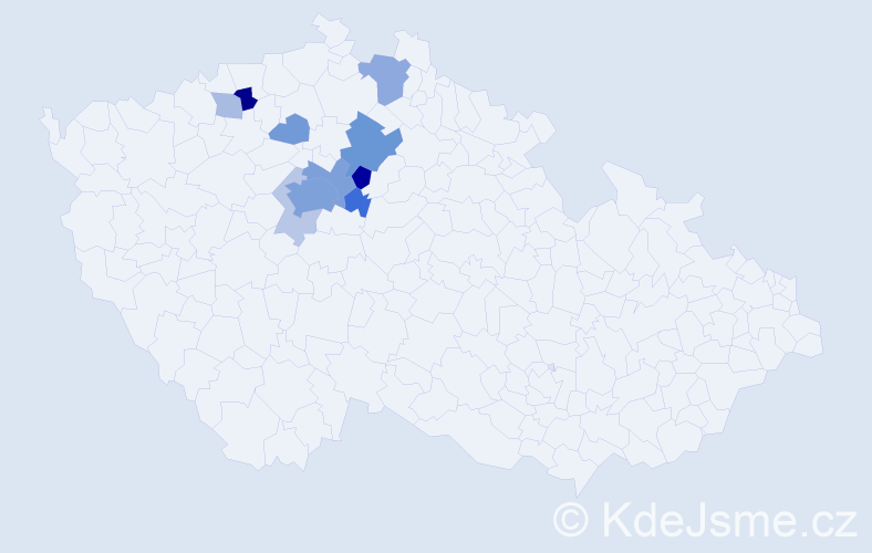 Příjmení: 'Raban', počet výskytů 32 v celé ČR
