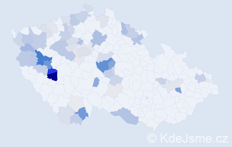 Příjmení: 'Nocarová', počet výskytů 170 v celé ČR