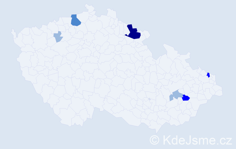 Příjmení: 'Korubová', počet výskytů 14 v celé ČR