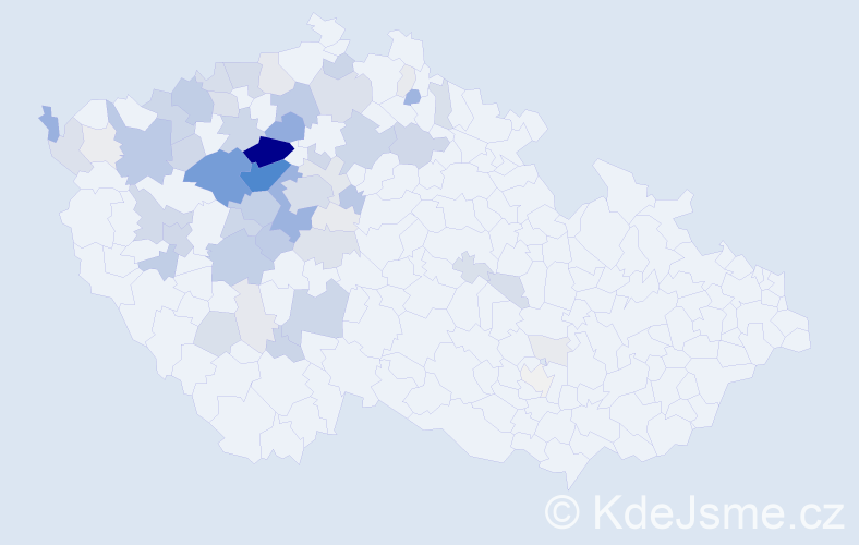 Příjmení: 'Náprstek', počet výskytů 264 v celé ČR