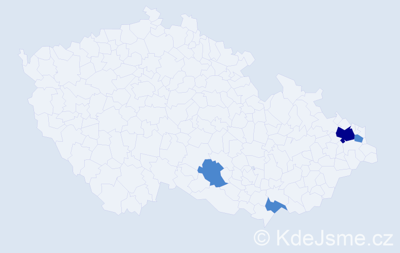 Příjmení: 'Rypelová', počet výskytů 6 v celé ČR
