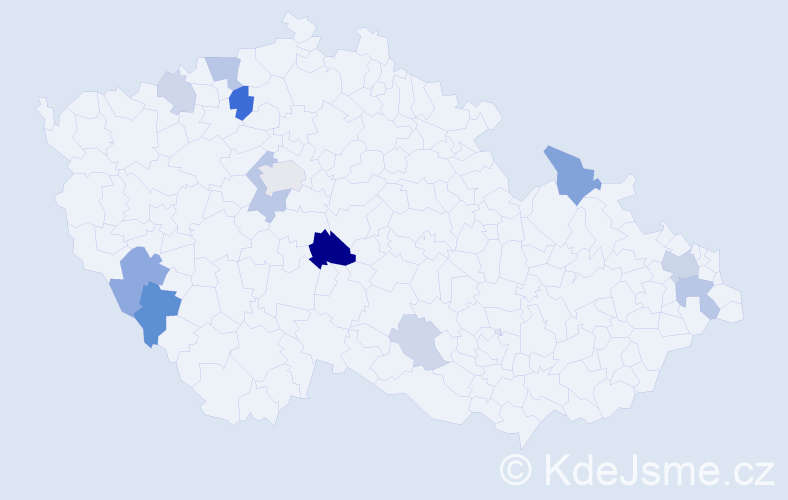 Příjmení: 'Dufalová', počet výskytů 28 v celé ČR