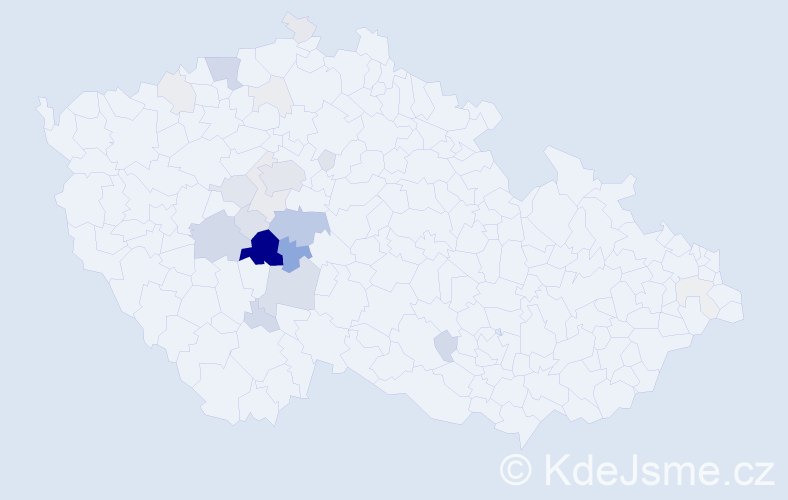 Příjmení: 'Hulanová', počet výskytů 85 v celé ČR
