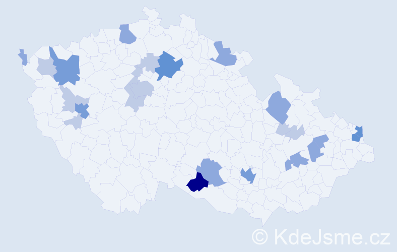 Příjmení: 'Karika', počet výskytů 56 v celé ČR