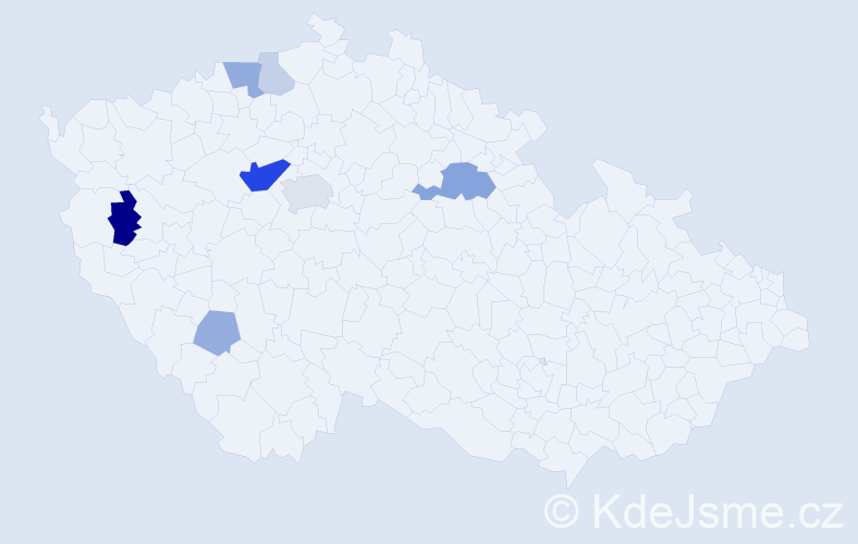 Příjmení: 'Bocksteffel', počet výskytů 19 v celé ČR