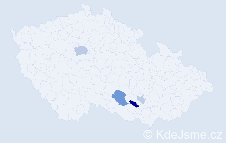 Příjmení: 'Matkovskyy', počet výskytů 6 v celé ČR