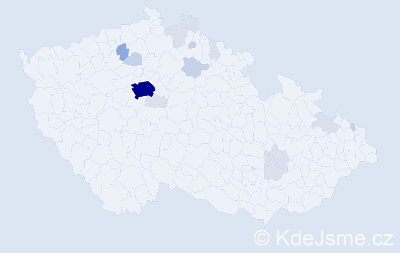 Příjmení: 'Adamička', počet výskytů 43 v celé ČR