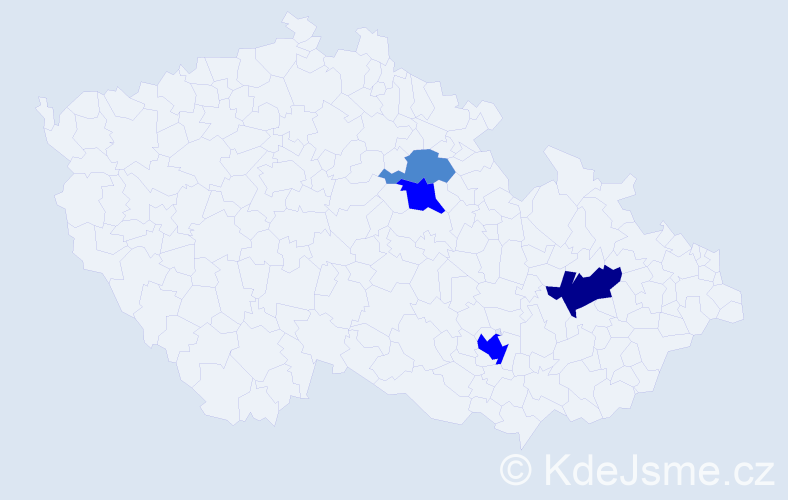 Příjmení: 'Petrenec', počet výskytů 8 v celé ČR