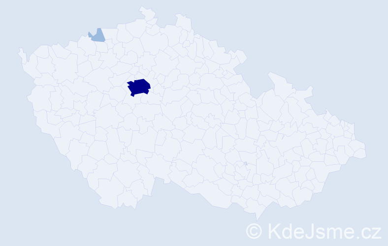 Příjmení: 'Hamour', počet výskytů 5 v celé ČR