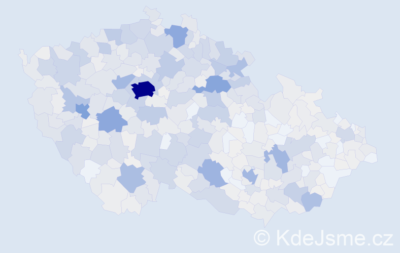 Příjmení: 'Ježek', počet výskytů 4426 v celé ČR