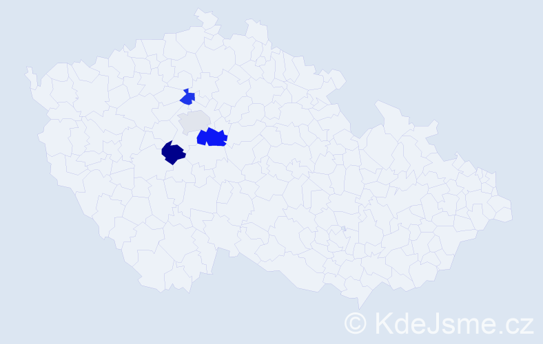 Příjmení: 'Niewald', počet výskytů 5 v celé ČR