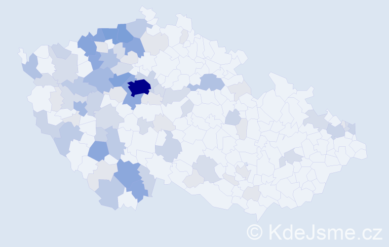 Příjmení: 'Kopta', počet výskytů 256 v celé ČR