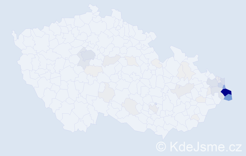 Příjmení: 'Cienciala', počet výskytů 375 v celé ČR