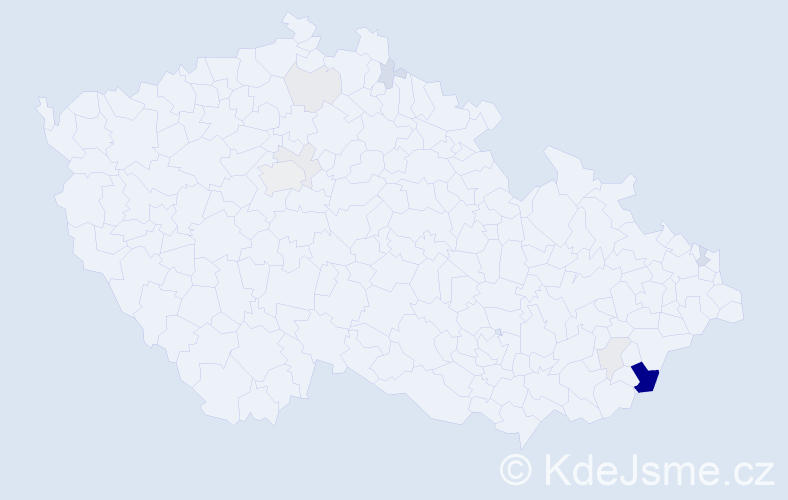 Příjmení: 'Sába', počet výskytů 29 v celé ČR
